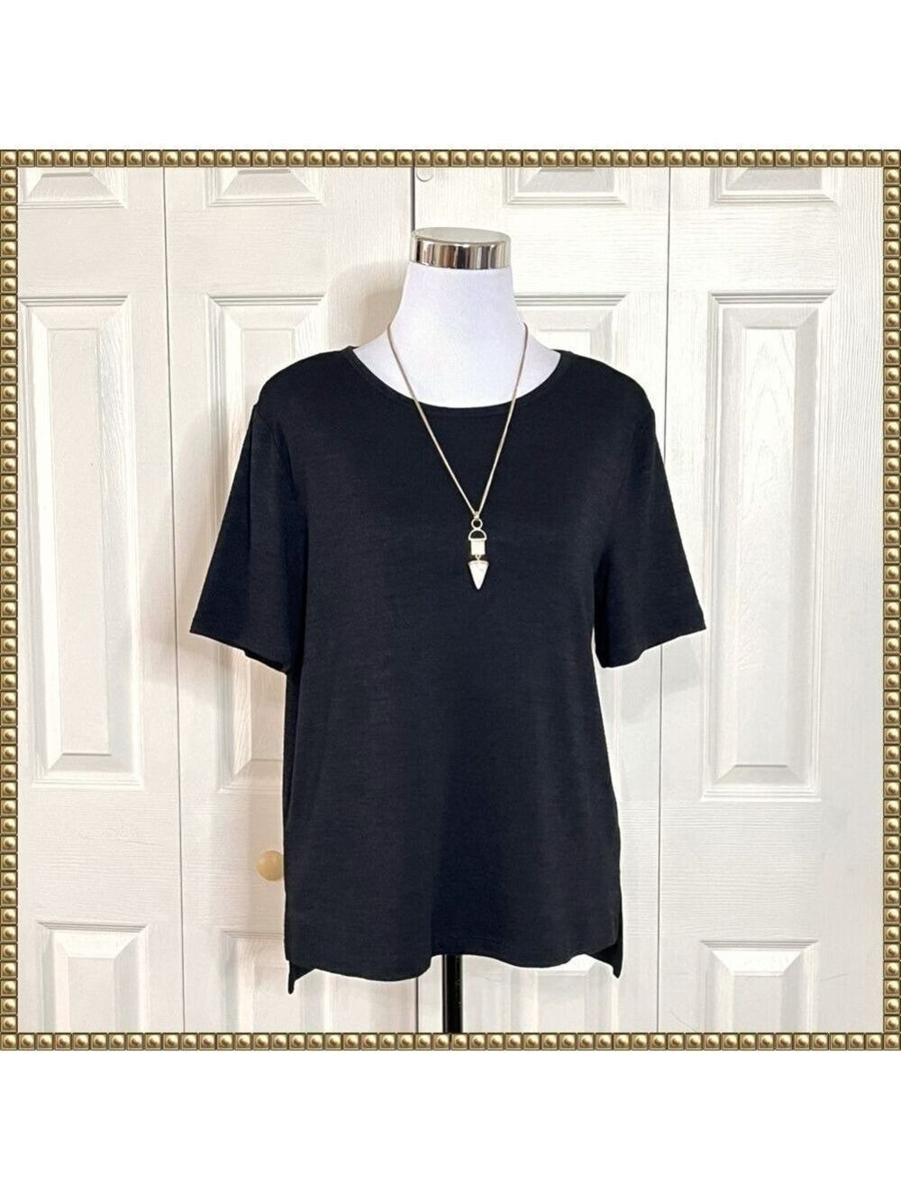 Banana Republic Black Knit Top Medium